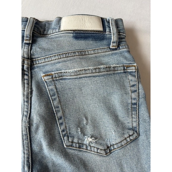 Redone Jeans Womens 25 Stove‎ Pipe High Rise Straight Leg Ankle Frayed Hem 70s - Picture 10 of 12
